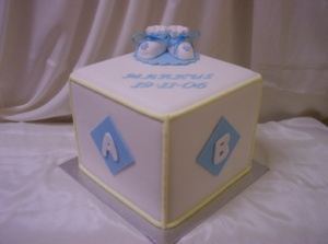 Block Christening Cake